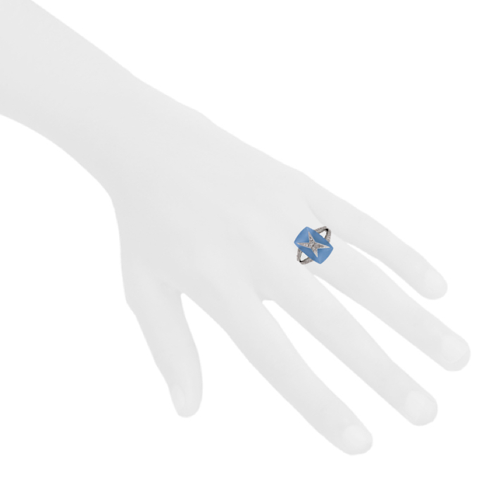 Mauboussin Etoile Divine ring in white gold and in diamonds - Detail D1