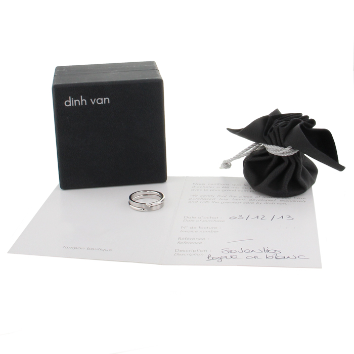 Dinh Van Seventies ring in white gold - Detail D2