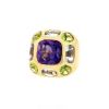 Chanel Baroque large model ring in yellow gold,  amethyst and peridot - 00pp thumbnail