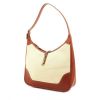 Handbag in beige canvas and brown leather - 00pp thumbnail
