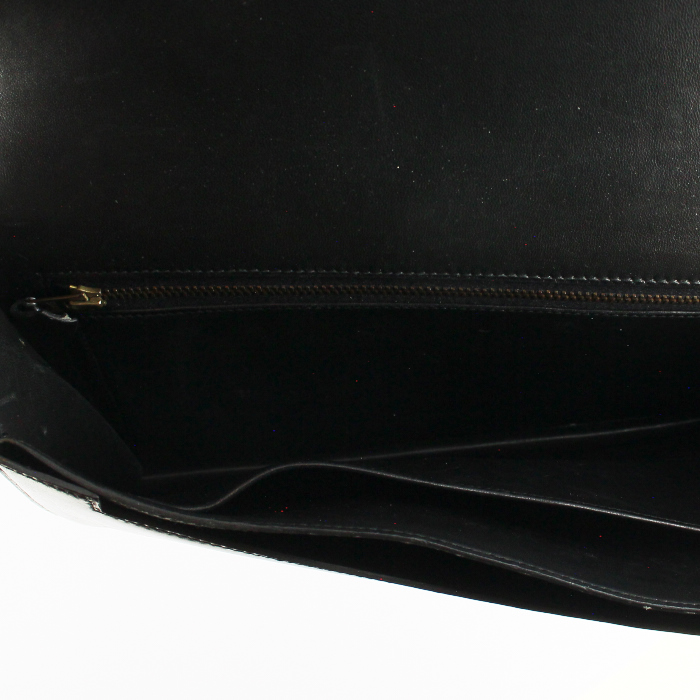 Pochette Hermes Lydie in pelle nera - Detail D2