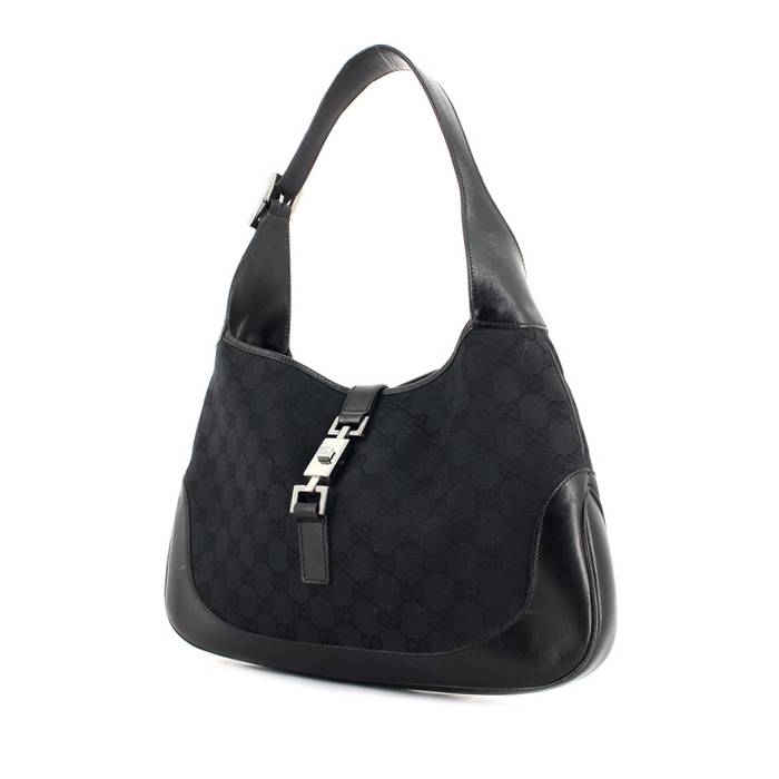 Bolso de mano Jackie en lona Monogram y cuero negro