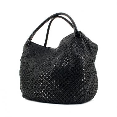 Bolso Cabás Bottega Veneta Edition Limitée en cuero intrecciato negro y lentejuelas negras