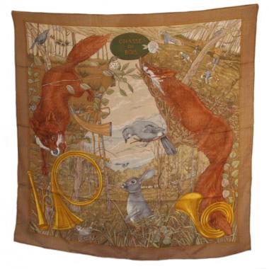 Hermès cachemire scarf "Chasse au bois"