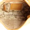 Bolso de mano Coach en ante beige y cuero marrón - Detail D2 thumbnail