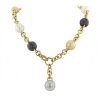 Mikimoto yellow gold and colored pearl necklace  - 00pp thumbnail