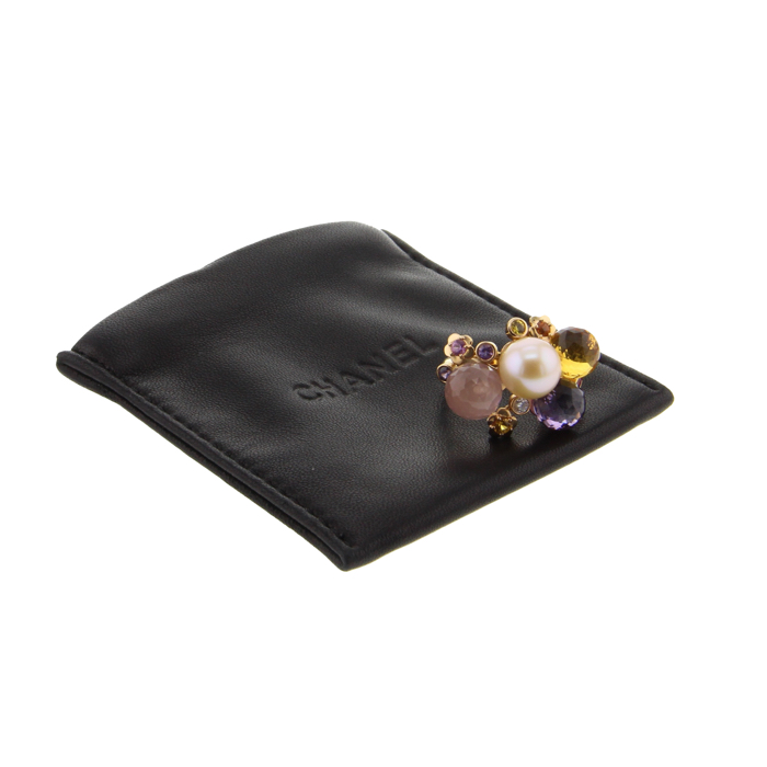 Sortija Chanel Mademoiselle en oro rosa,  citrino y amatista - Detail D2