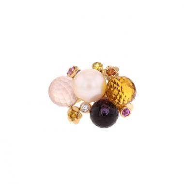 Anello Chanel Mademoiselle in oro rosa,  quarzo citrino e ametista Anello Chanel Mademoiselle in oro rosa,  quarzo citrino e ametista