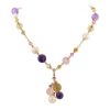 Chanel Mademoiselle necklace in pink gold,  citrine and amethyst - 00pp thumbnail