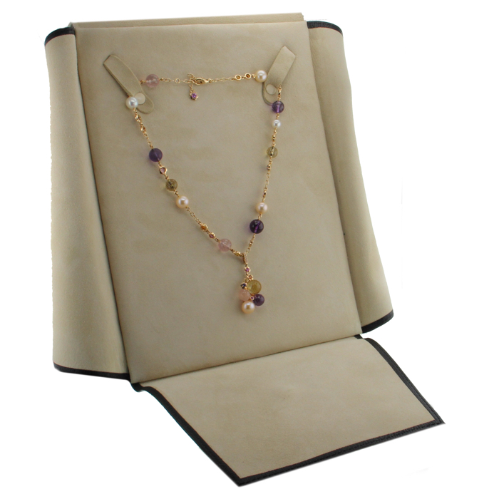 Collana Chanel Mademoiselle in oro rosa,  quarzo citrino e ametista - Detail D2