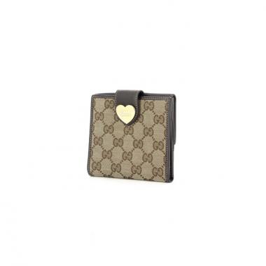 Portefeuille Gucci en toile monogram et cuir marron