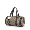 Gucci handbag in monogram canvas and brown leather - 00pp thumbnail