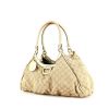 Gucci handbag in beige monogram canvas and gilt leather - 00pp thumbnail
