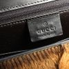 Bolso de mano Gucci en piel de potro marrón y cuero marrón oscuro - Detail D4 thumbnail