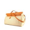 Hermes Herbag travel bag in beige canvas and natural leather - 00pp thumbnail