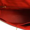 Hermès Kelly 32 cm Bag in beige canvas and red leather - Detail D2 thumbnail