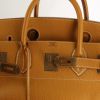Bolsa de viaje Hermes Haut à Courroies en cuero color oro - Detail D3 thumbnail