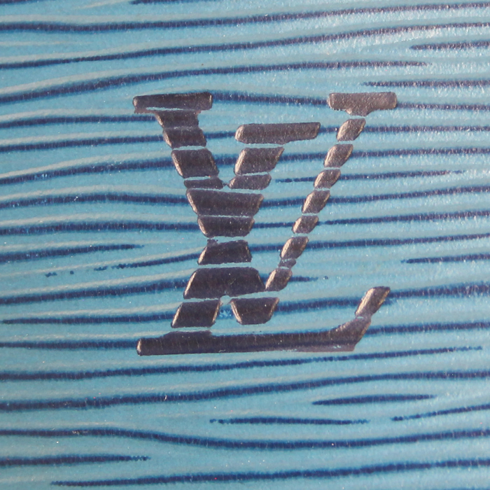 Louis Vuitton beggar's bag in blue and green epi leather - Detail D3