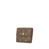 Porte-monnaie Louis Vuitton en toile monogram et cuir marron - 00pp thumbnail