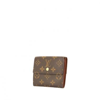 Porte-monnaie Louis Vuitton en toile monogram et cuir marron