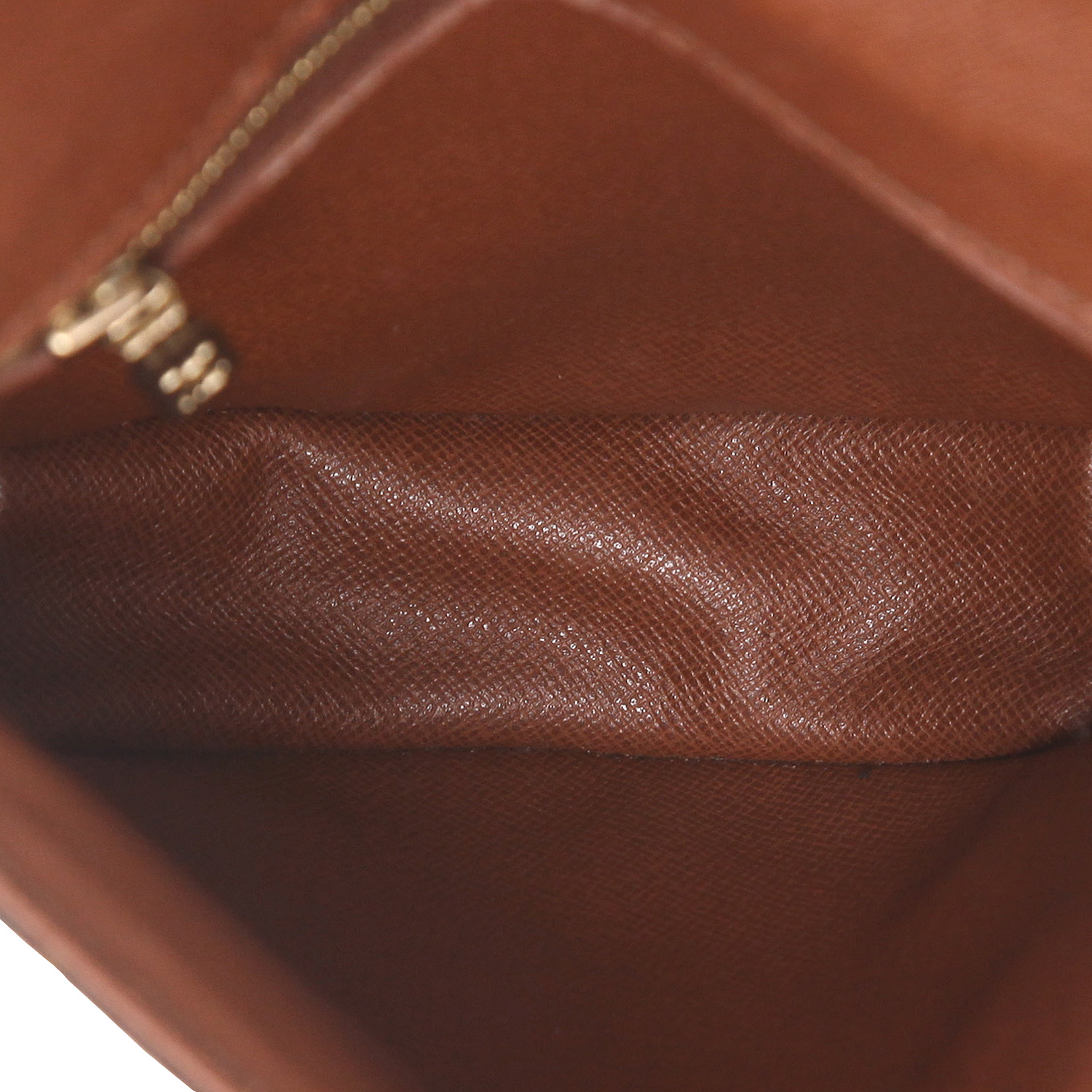 Sac besace Louis Vuitton Chantilly en toile monogram et cuir naturel - Detail D3