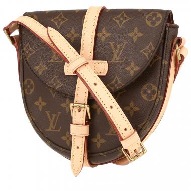Borsa bisaccia Louis Vuitton Chantilly in tela monogram e pelle naturale