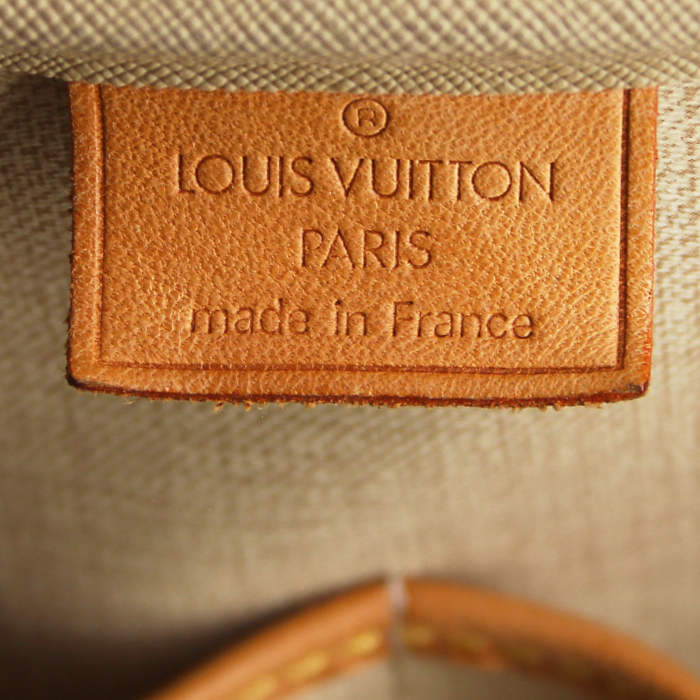 Louis Vuitton bolso de mano Deauville en lona Monogram y cuero natural - Detail D3