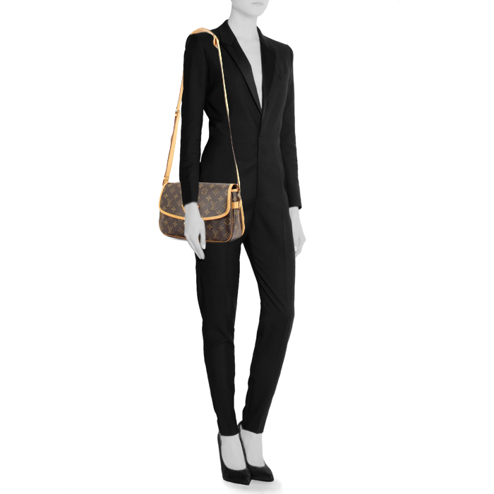 Louis Vuitton beggar's bag in monogram canvas and natural leather - Detail D1