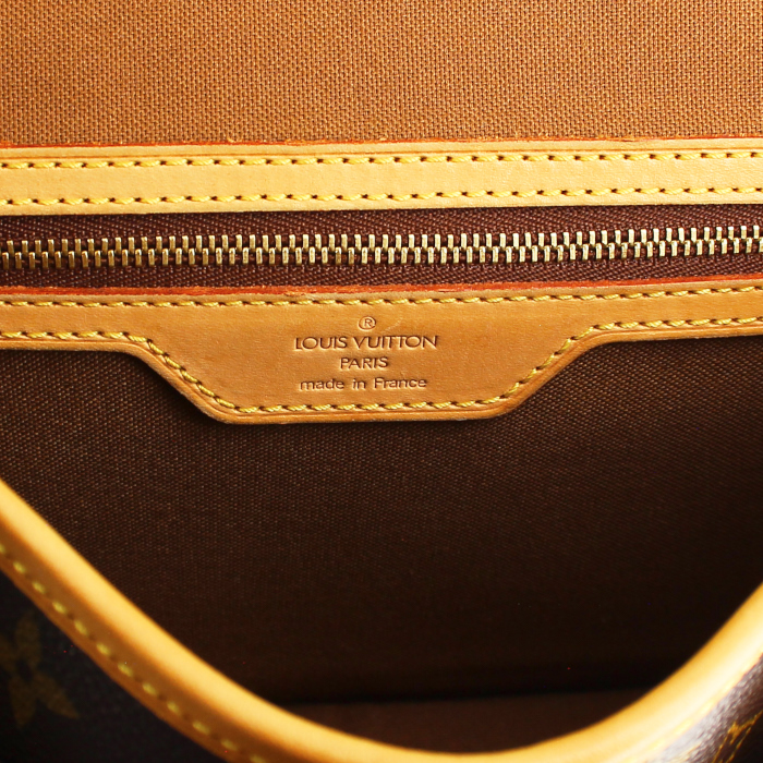 Louis Vuitton beggar's bag in monogram canvas and natural leather - Detail D3