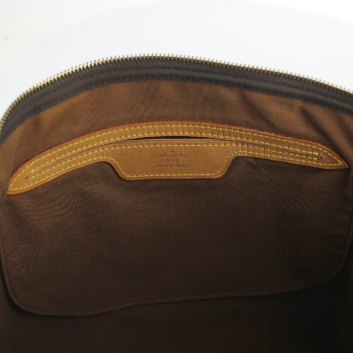 Flanerie travel bag in monogram canvas and natural leather - Detail D3