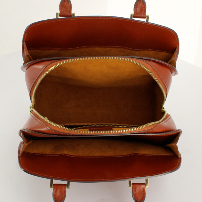 Borsa Louis Vuitton Pont Neuf in pelle Epi marrone - Detail D2