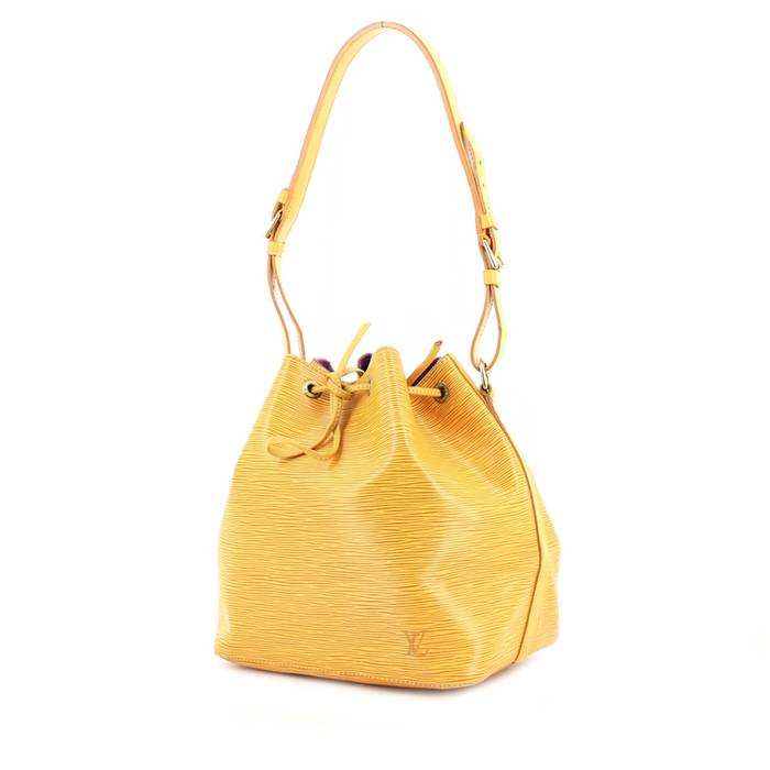 Borsa Louis Vuitton petit Noé in pelle Epi gialla