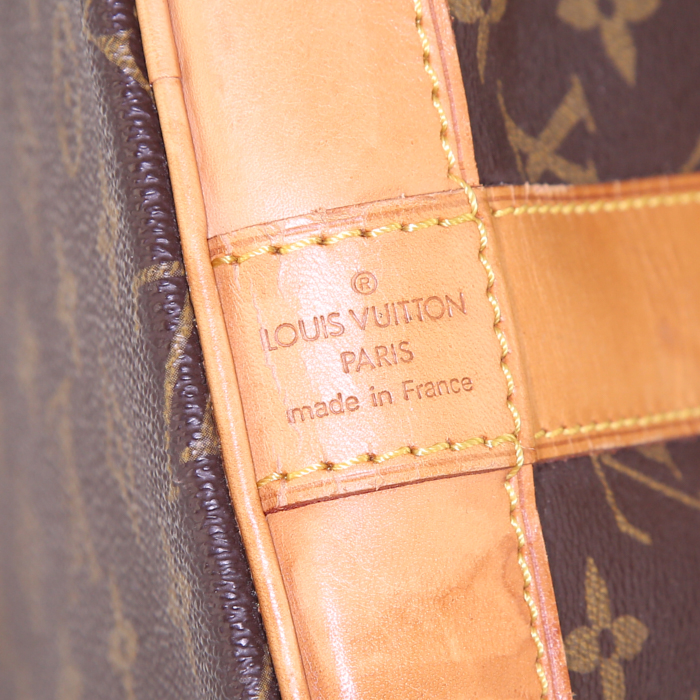 Louis Vuitton Cruiser travel bag in monogram canvas and natural leather - Detail D3