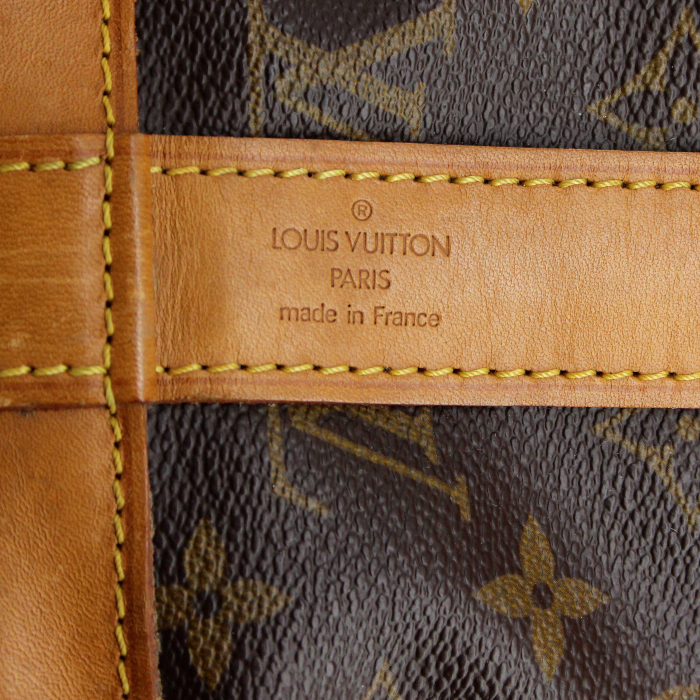 Louis Vuitton Cruiser travel bag in monogram canvas and natural leather - Detail D3