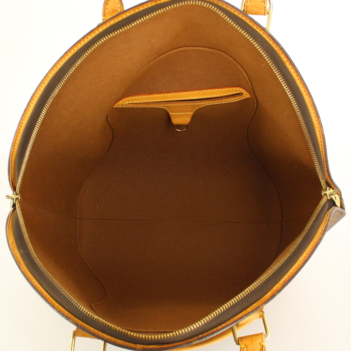 Bolso de mano Louis Vuitton Ellipse modelo grande en lona Monogram y cuero natural - Detail D2