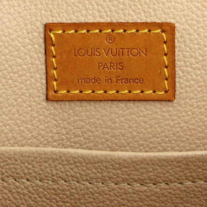 Louis Vuitton Sac Plat handbag in monogram canvas and natural leather - Detail D3
