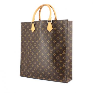 Louis Vuitton sac à main  Sac Plat en toile monogram enduite et cuir naturel
