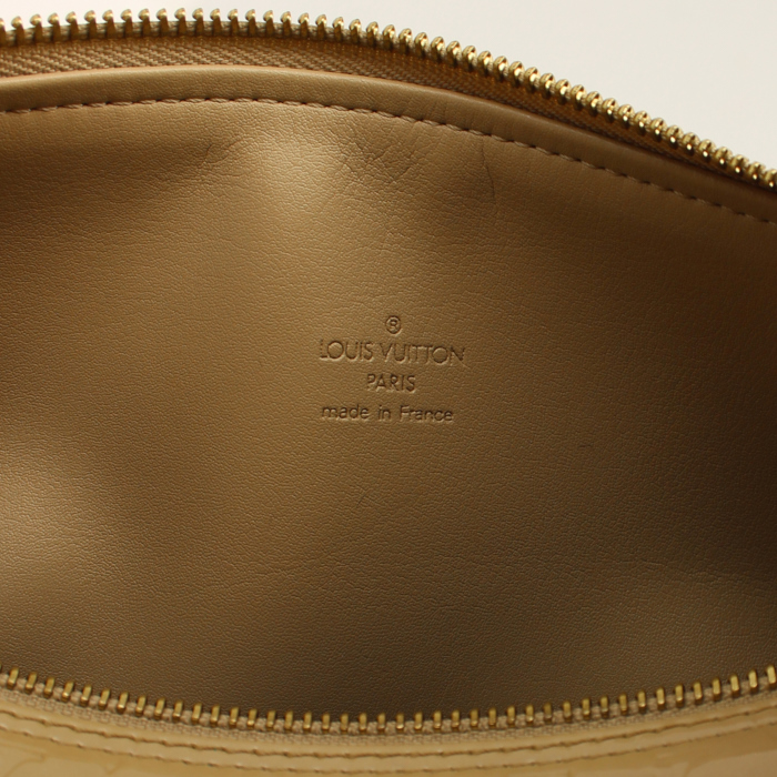 Borsa in pelle verniciata monogram beige - Detail D3