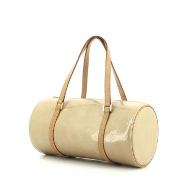 Bolso de mano en charol Monogram beige