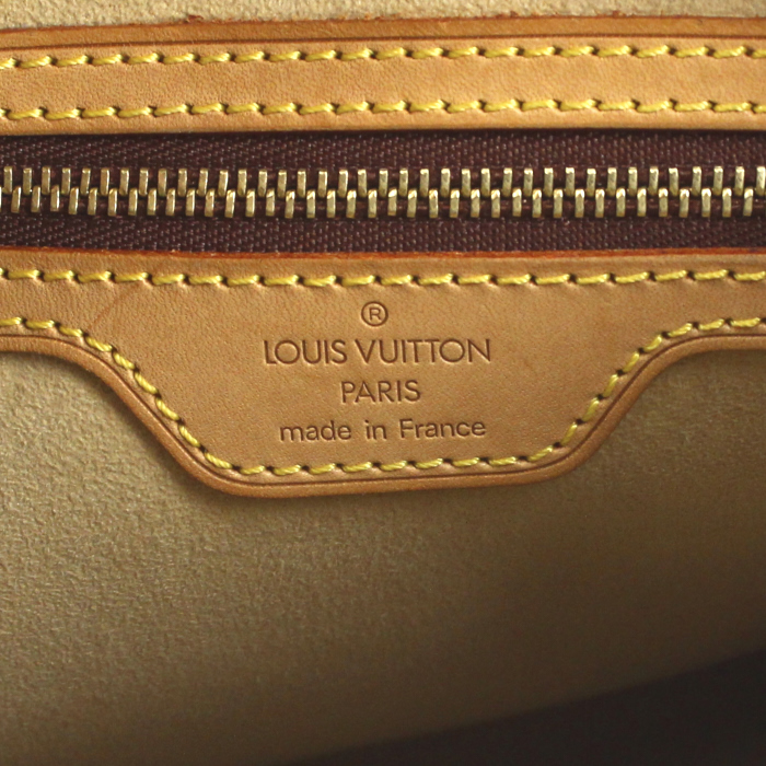 Borsa Louis Vuitton in tela monogram cerata e pelle naturale - Detail D3