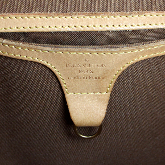 Borsa Ellipse modello grande in tela monogram e pelle naturale - Detail D3