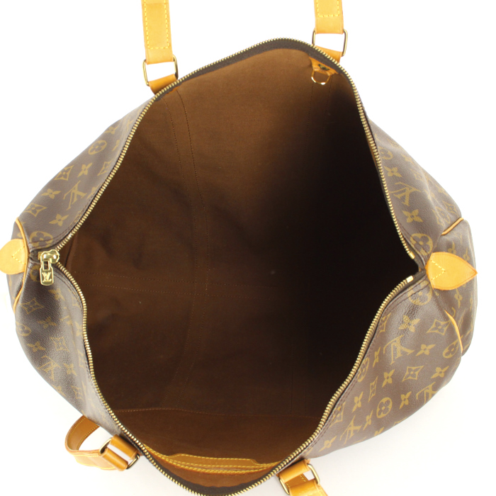 Flanerie weekend bag in monogram canvas and natural leather - Detail D2
