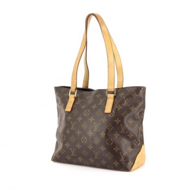 Louis Vuitton handbag in monogram canvas and natural leather