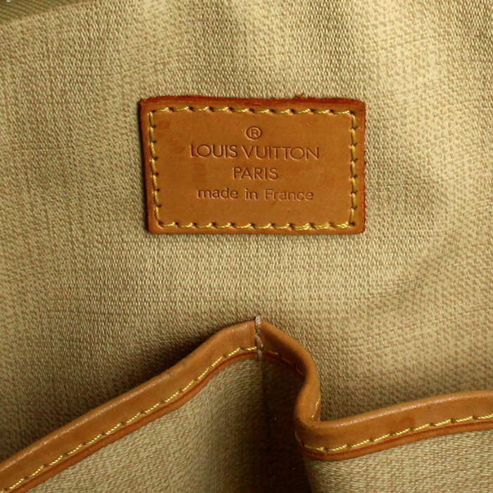 Louis Vuitton sac à main Trouville en toile monogram et cuir naturel - Detail D3