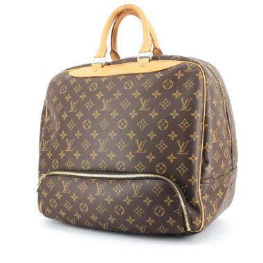 Borsa da viaggio Evasion in tela monogram e pelle naturale