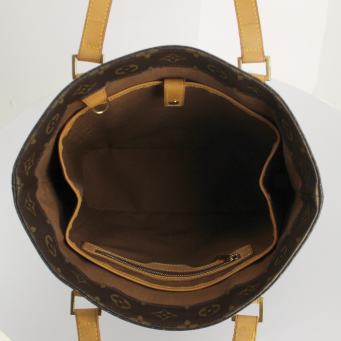 Louis Vuitton sac à main en toile monogram enduite et cuir naturel - Detail D2