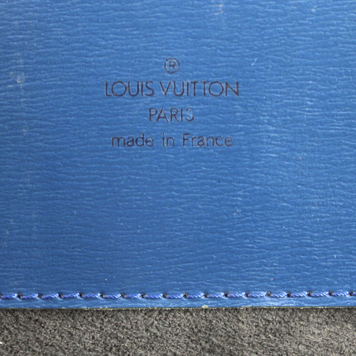 Borsa Louis Vuitton Cluny in pelle Epi blu - Detail D3
