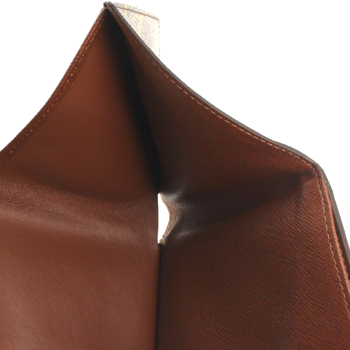 Portafogli Elise in tela monogram e pelle marrone - Detail D3