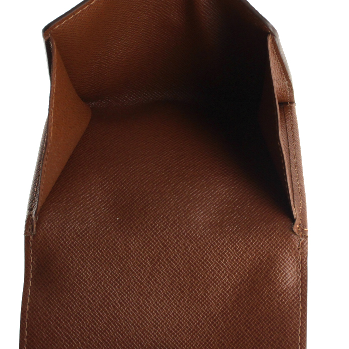 Portafogli Elise in tela monogram e pelle marrone - Detail D4