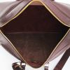 Weekend bag in burgundy taiga leather - Detail D3 thumbnail
